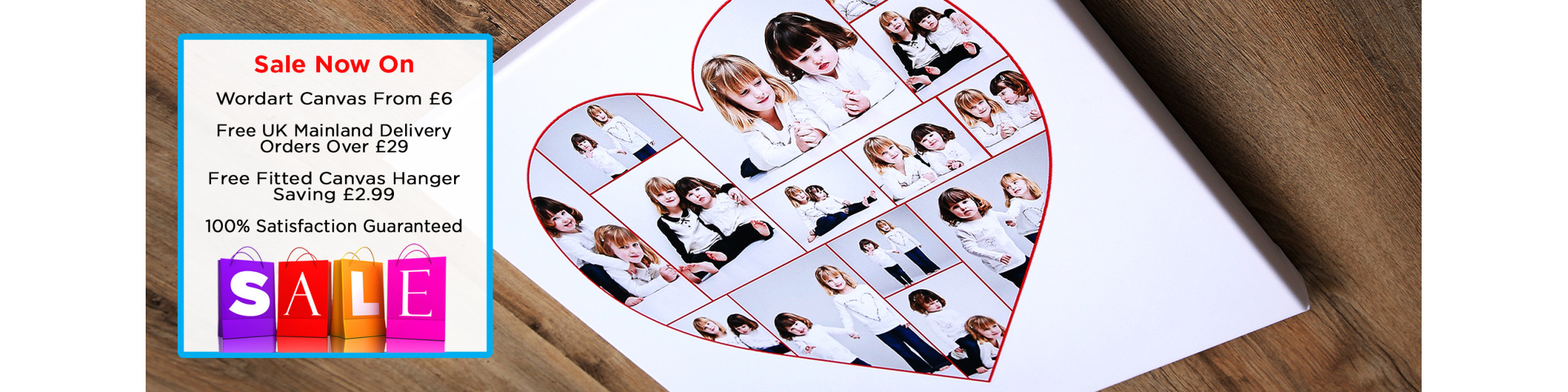 Save 85% Off Heart Collage Canvas
